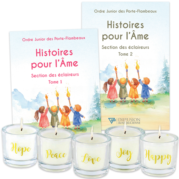 lot de 2 livres - Histoires pour l'âme avec bougie en cadeau